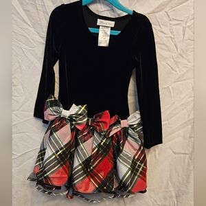 Bonnie Jean size 4T black with plaid dress